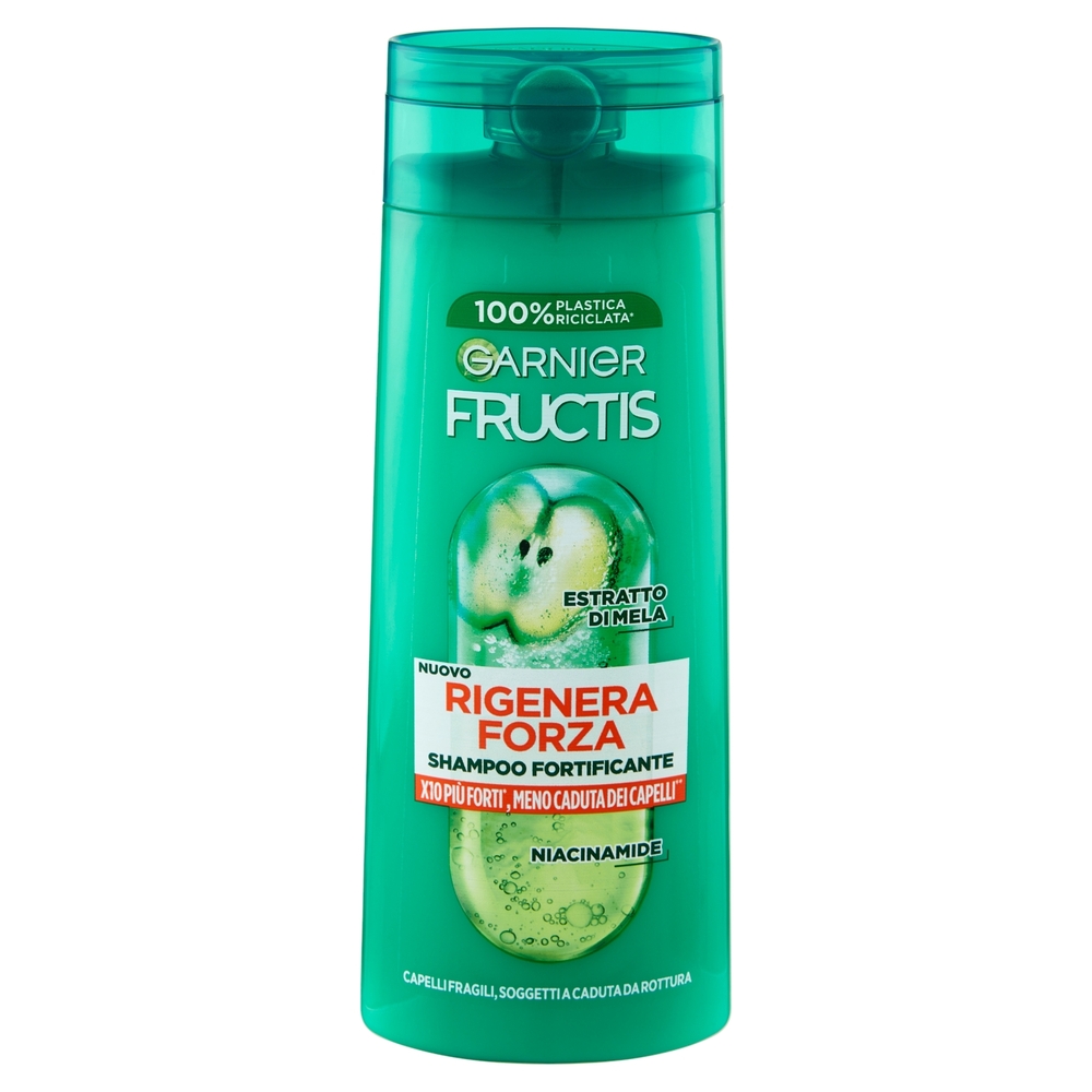 Garnier Fructis Shampoo Rigenera Forza, shampoo fortificante per capelli fragili, 250 ml